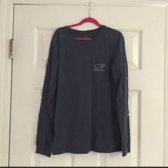 Women's Vineyard Vines Navy Long Sleeve Whale Shirt - Picture 5 of 8